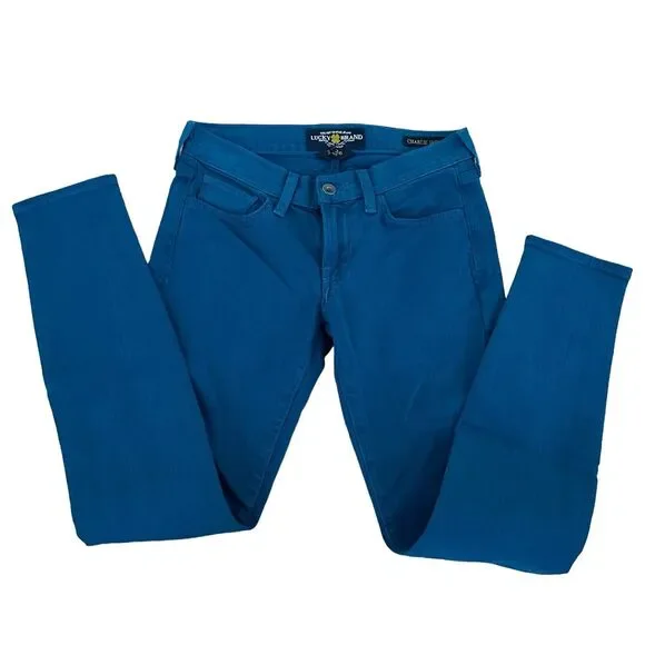 Lucky Brand Women’s Charlie Skinny Ankle Jeans Green Size 2/26 - Picture 4 of 9